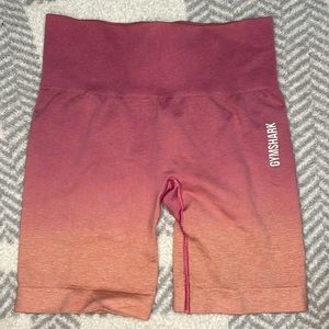Gymshark XS biker shorts orange to pink ombré